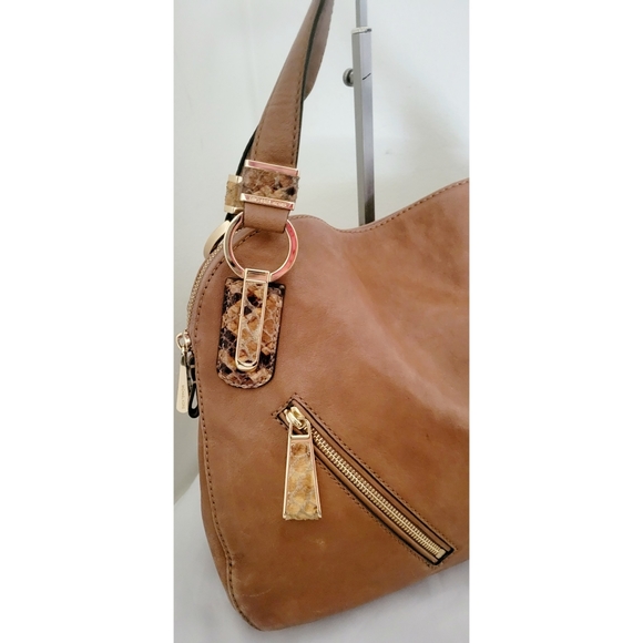 Michael Kors British Tan Leather Matilda Satchel Bag - Picture 8 of 10